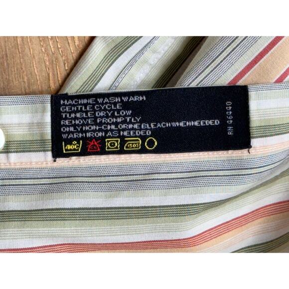 Claiborne Striped Green Wrinkle Free Modern Fit Men’s Size XL - Picture 10 of 10